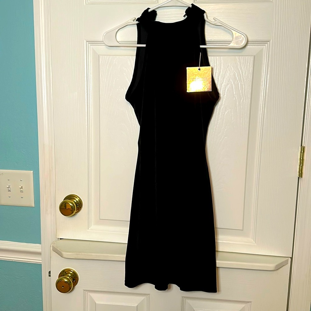 Missguided Black Velvet Dress